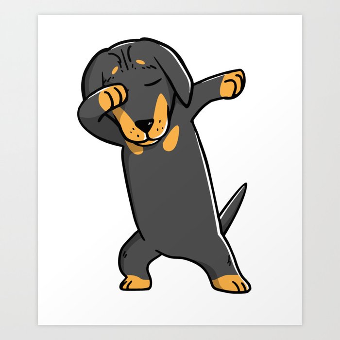 Dabbing dachshund shop