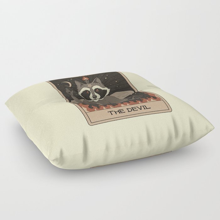 The Devil - Raccoons Tarot Floor Pillow