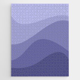 Abstract Color Waves Very Peri Jigsaw Puzzle