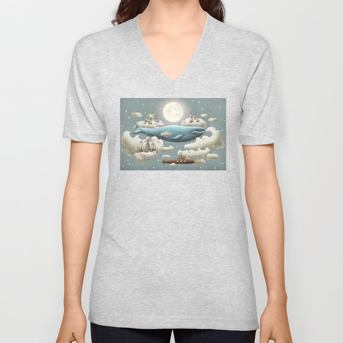 Ocean Meets Sky V Neck T Shirt