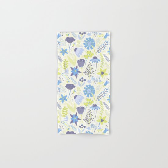 Blue and Purple Wildflowers Hand & Bath Towel