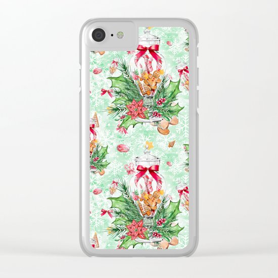 Christmas gingerbread candy cane #2 Clear iPhone Case