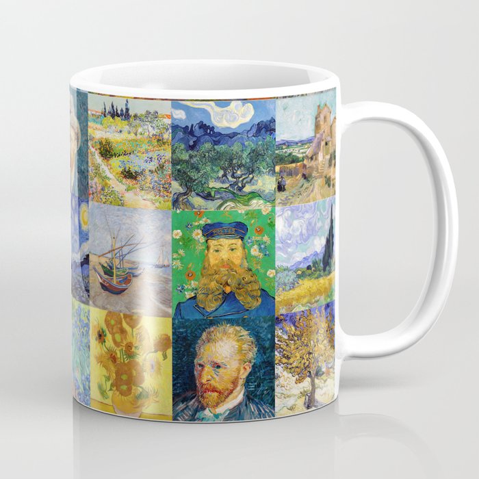 Vincent van Gogh - Masterpieces Patchwork, Grid Coffee Mug