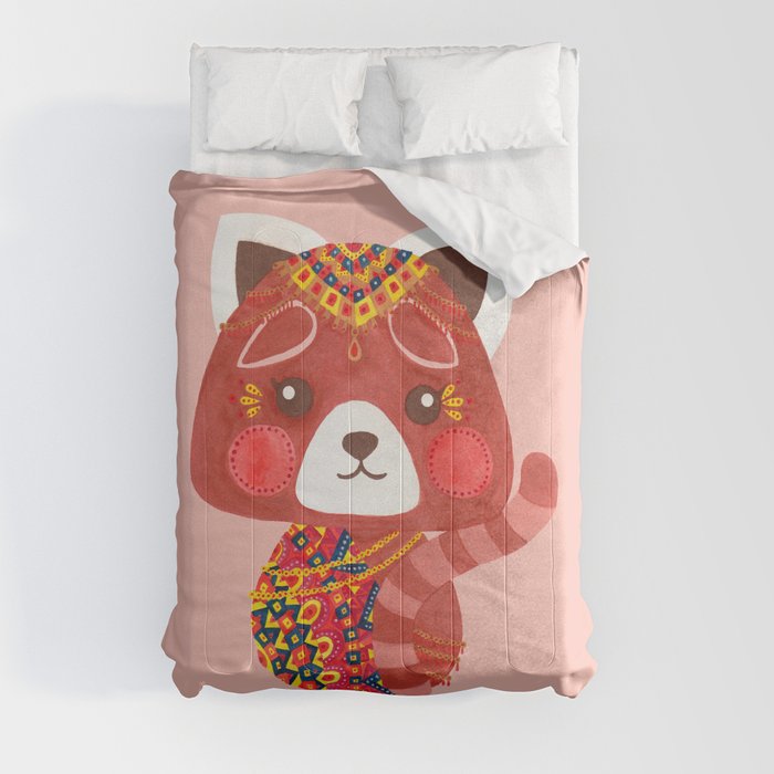 Jessica The Cute Red Panda Comforter