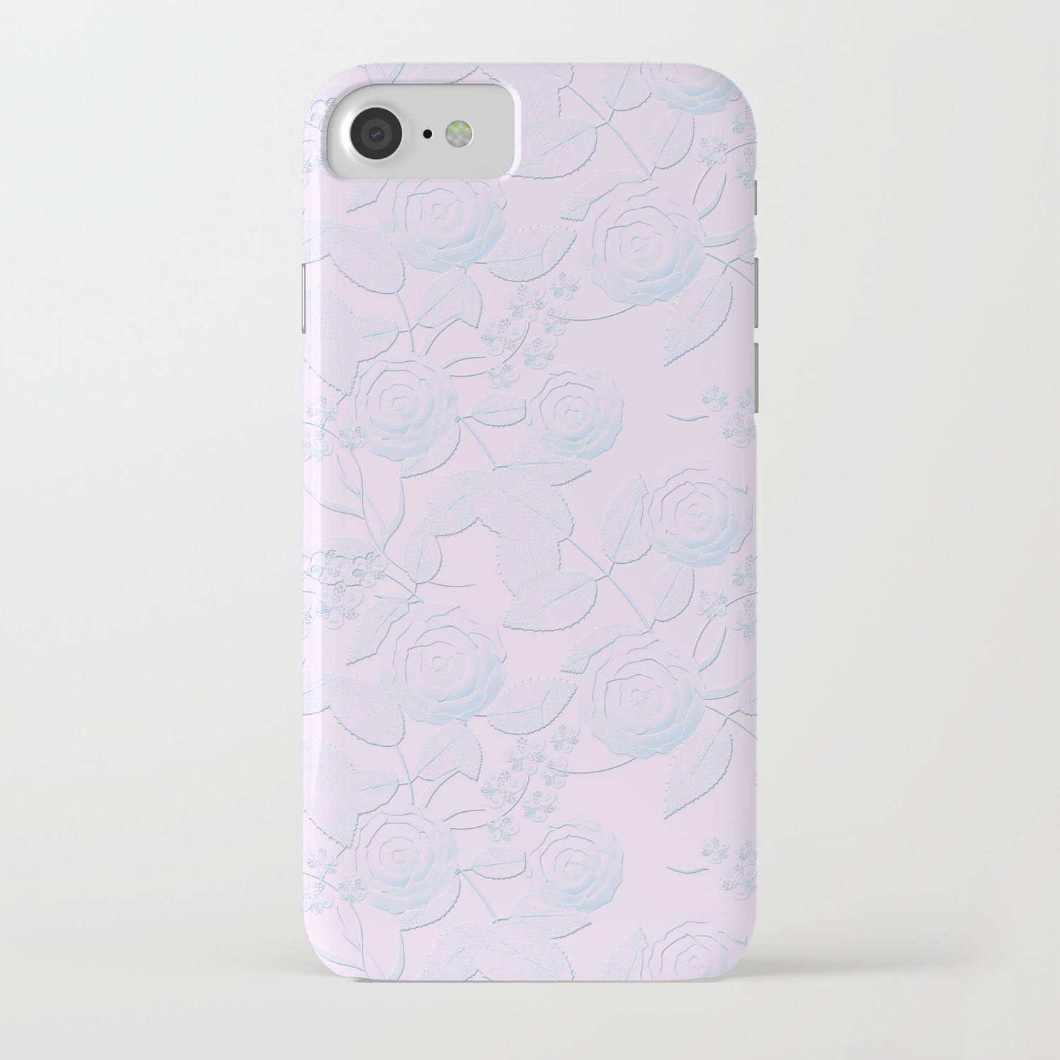 Delicate Light Blue Roses On Light Pink Background Iphone Case By Marinaklykva Society6 We've got the finest collection of iphone wallpapers on the web, and you can use any/all of them however you wish for free! society6
