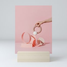Pink abstract composition Mini Art Print