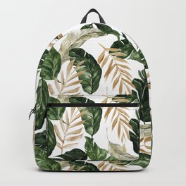 Palm Trees Backpack | Vibrating, Fresh, Palmtree, Vegetarian, Pattern, Vegan, Leaf, Nature, Leaves, Drawing 
