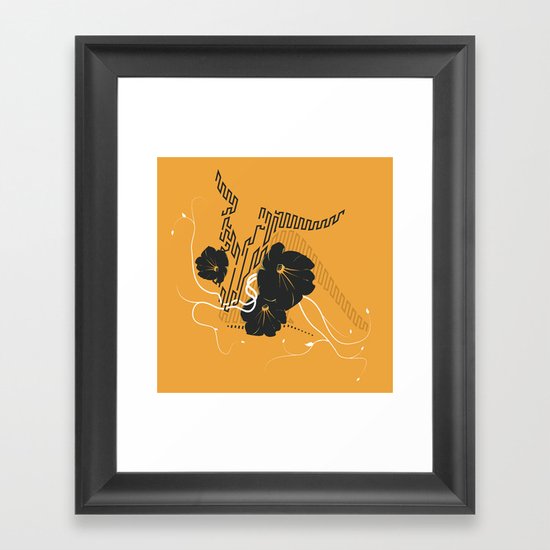 Untitled Art - Orange Framed Art Print