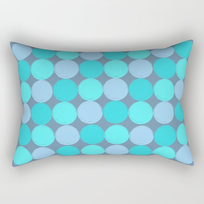 Multicolor Vintage Dotted Pattern  Rectangular Pillow