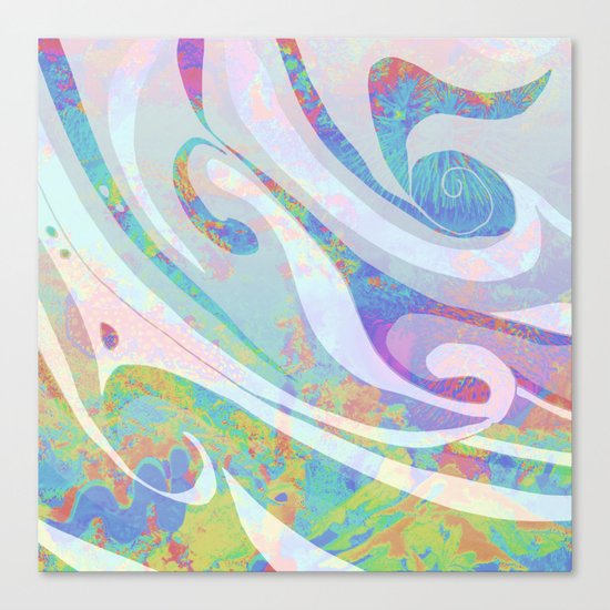 Abstract Colors Waves Design Canvas Print