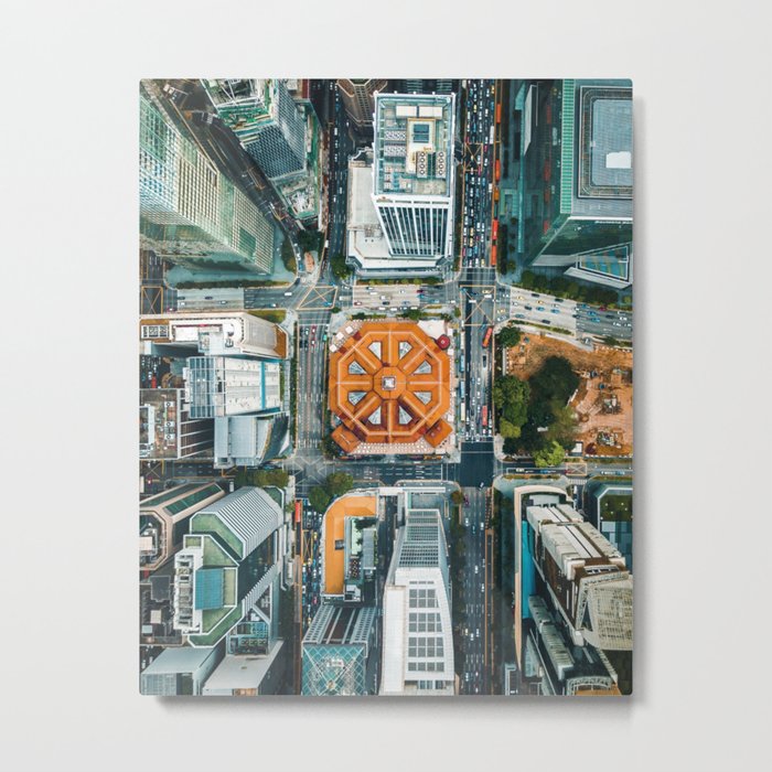 Aerial Cityscape View (Color) Metal Print