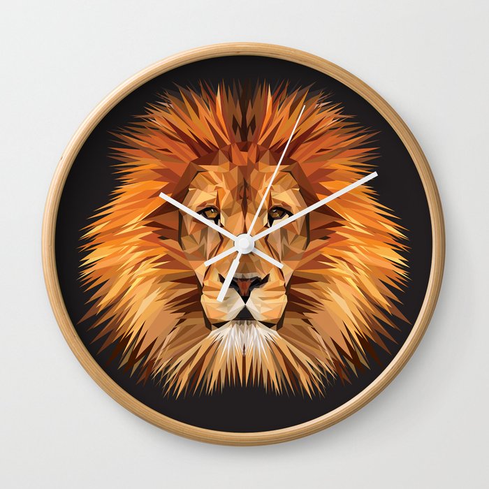 Lion Triangle Wall Clock