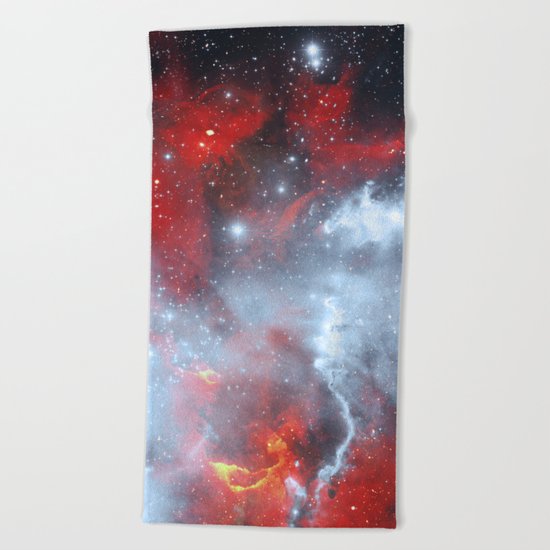 Fire to the Stars Beach Towel