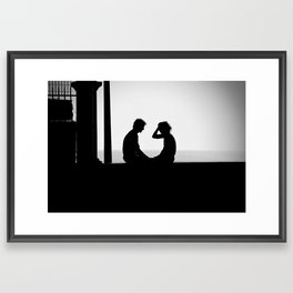 Love is... Black and white photography Framed Art Print