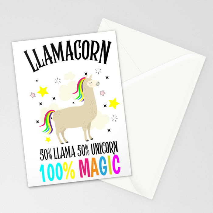 Lama Llamacorn Unicorn Alpaca Kawaii Colorful Gift Stationery