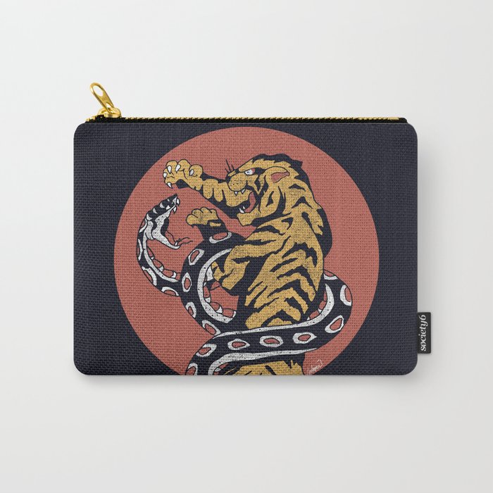 Classic Tattoo Snake vs Tiger Carry-All Pouch