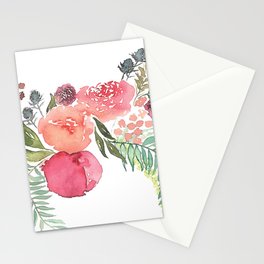 Breezy Watercolor Bouquet Stationery Card