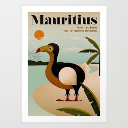 Mauritius - Vintage  Travel Poster Art Print