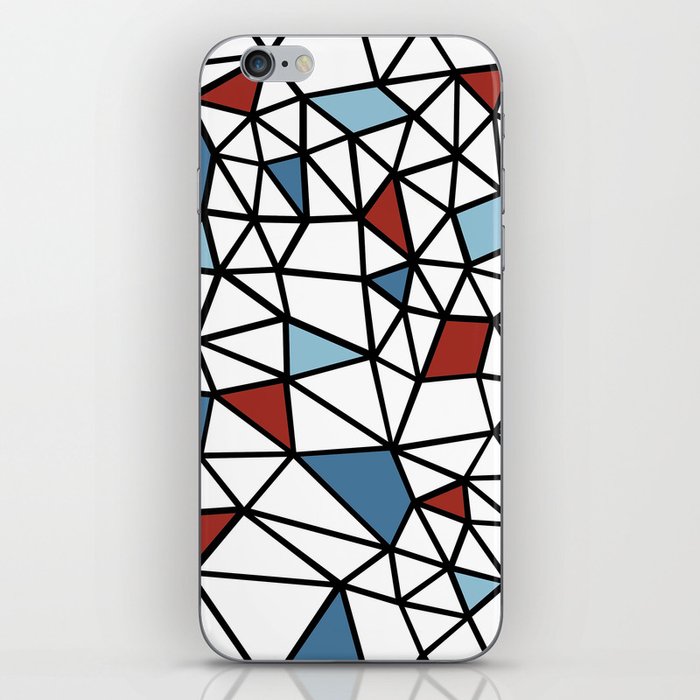 Segment Red and Blue iPhone Skin