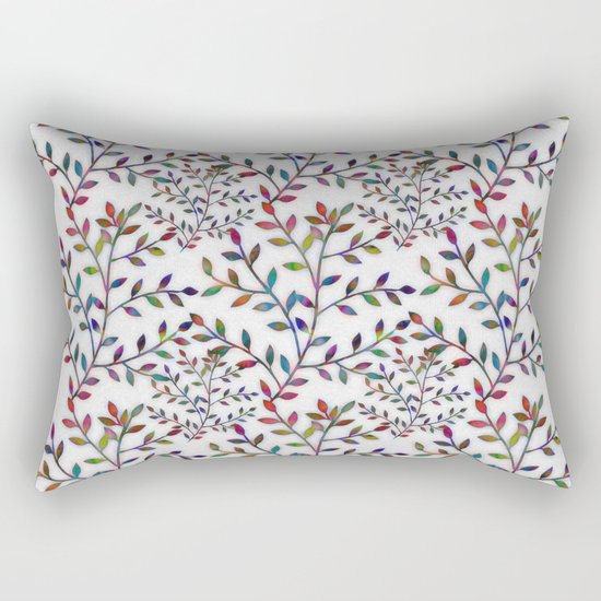 Small, Colorful Leaves Rectangular Pillow