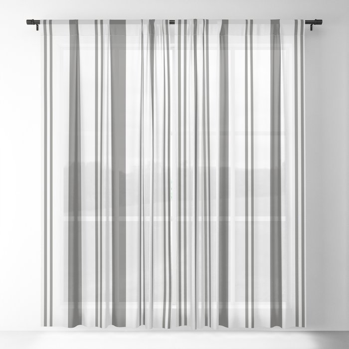 Pantone Pewter Gray White Wide, Gray White Striped Curtains