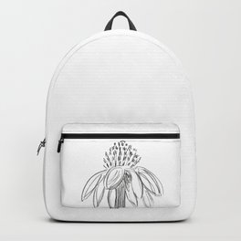Flower in Charcoal Backpack