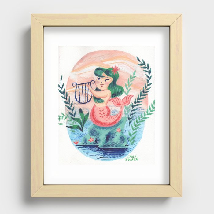 Mermaid Two Recessed Framed Print