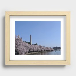 Tidal Basin in Cherry Blossom Season, Washington DC Recessed Framed Print