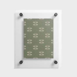 Green minimalist retro pattern  Floating Acrylic Print