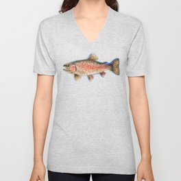 Rainbow Trout V Neck T Shirt