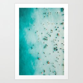 Beach Photography, Aerial Blue Ocean Print, Large Turquoise Ocean Poster, Coastal Wall Art, Beach Art Print