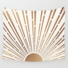 Sun Shines Inside you-Gold Edition Wall Tapestry