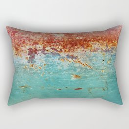 Teal Rust Rectangular Pillow