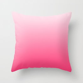 Hot Pink Ombre Throw Pillow