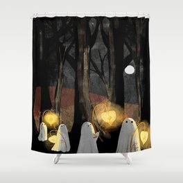 Ghost Parade Shower Curtain