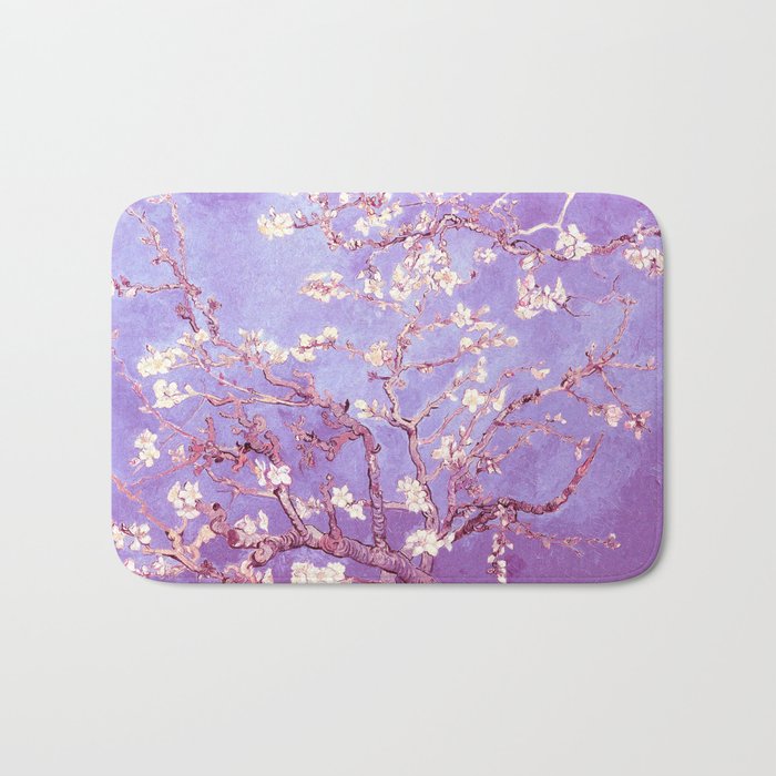 Van Gogh Almond Blossoms Orchid Purple Bath Mat