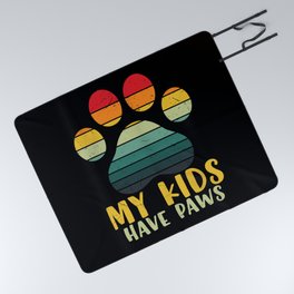 My Kids Have Paws Dog Cat Owner Picnic Blanket