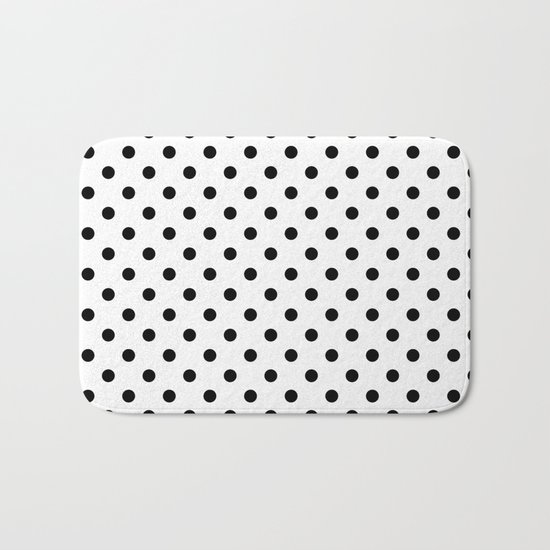 Girls just wanna have dots -Polkadots Polkadot Dot black/white #Society6 Bath Mat
