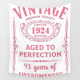 Pink-Vintage-Limited-1924-Edition---93rd-Birthday-Gift Wall Tapestry