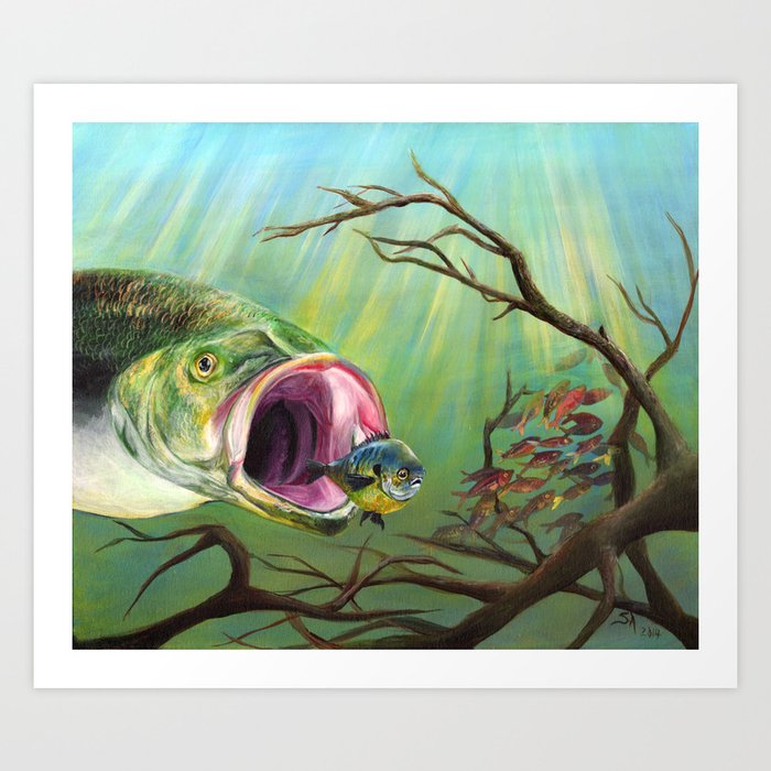 Bass Fishing Art: Canvas Prints, Frames & Posters