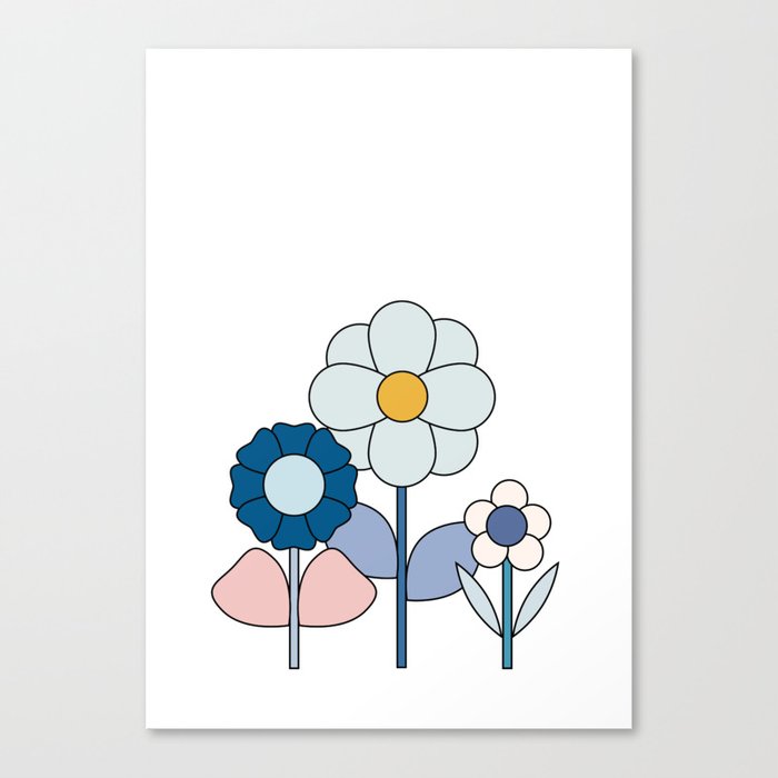 BLUE Flowers Canvas Print