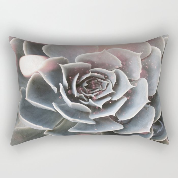 Shiny Succulent Rectangular Pillow