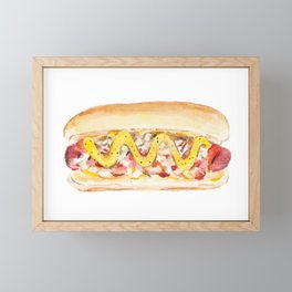 New York Style Hot Dog Framed Mini Art Print