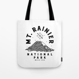 Mt. Rainier National Park Crosshatch Tote Bag