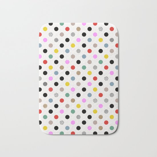 Coloured Dot Bath Mat