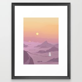 "R5-D4 Tatooine Sunset" by Lyman Creative Co Framed Art Print