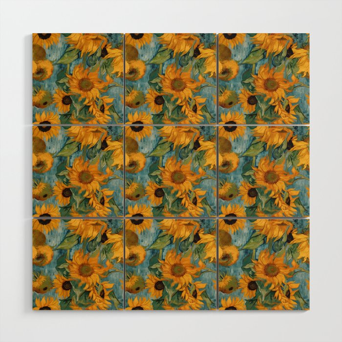 Van Gogh sunflowers forever Wood Wall Art