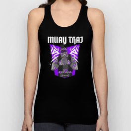 Muay Thai Biker Purple Unisex Tank Top