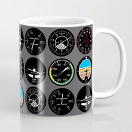 Flight Instruments Coffee Mug | Fly, Military, Plane, Aerospace, Technical, Airplane, Instrument, Flying, Flight, Pilot 