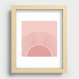 Pink Sun Recessed Framed Print